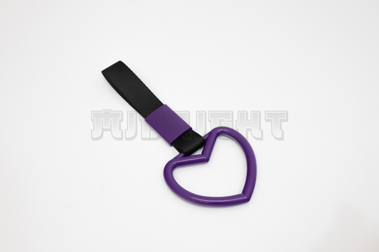 Purple And Black Heart-Shaped Tsurikawa