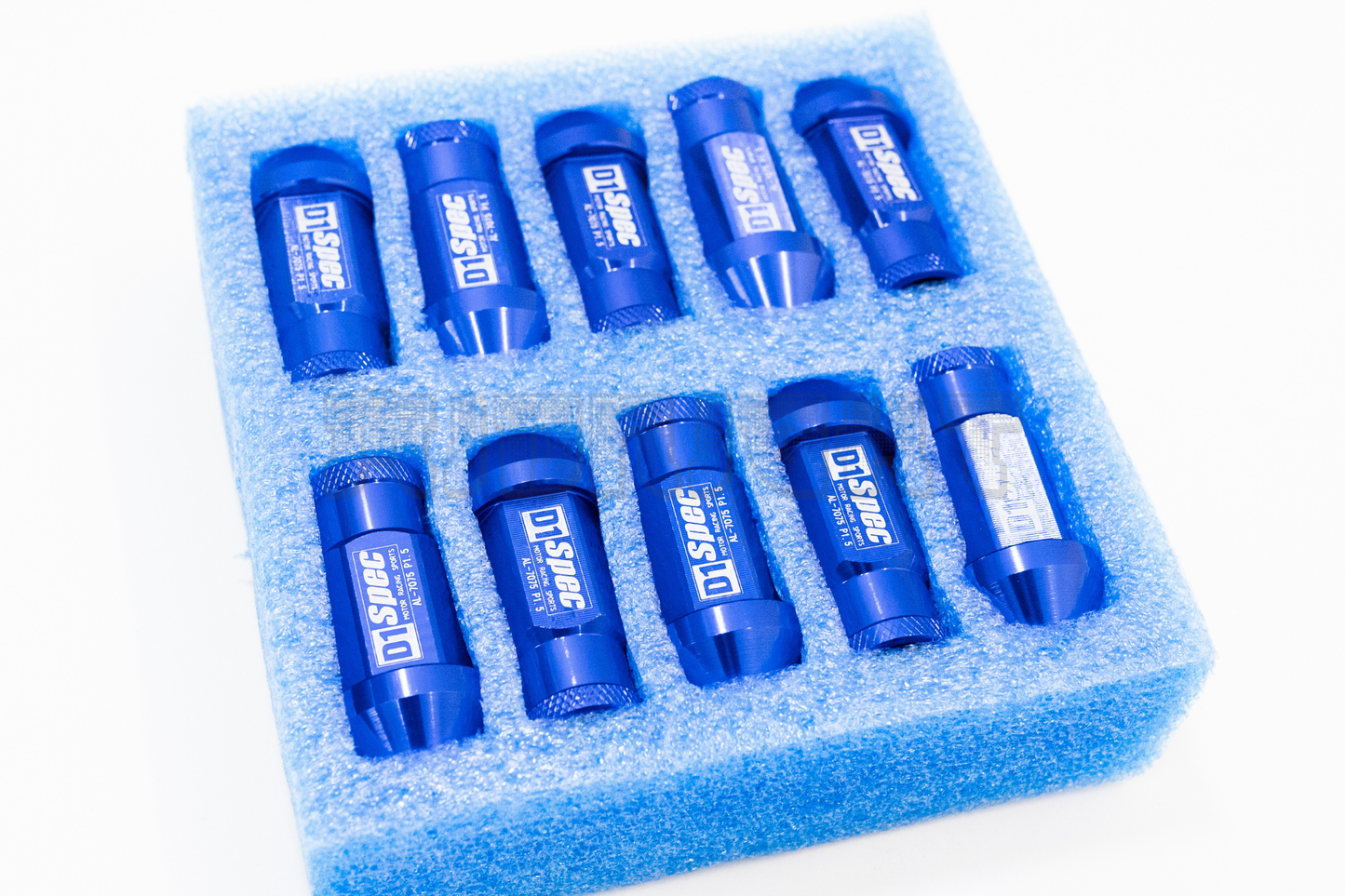 D1 Spec Style Blue Racing Composite Formula Hexagon Lug Nut Set M12xP1.25 / M12x1.5