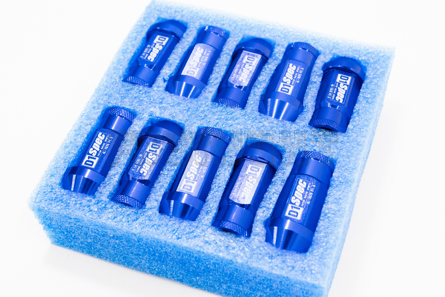 D1 Spec Style Blue Racing Composite Formula Hexagon Lug Nut Set M12xP1.25 / M12x1.5