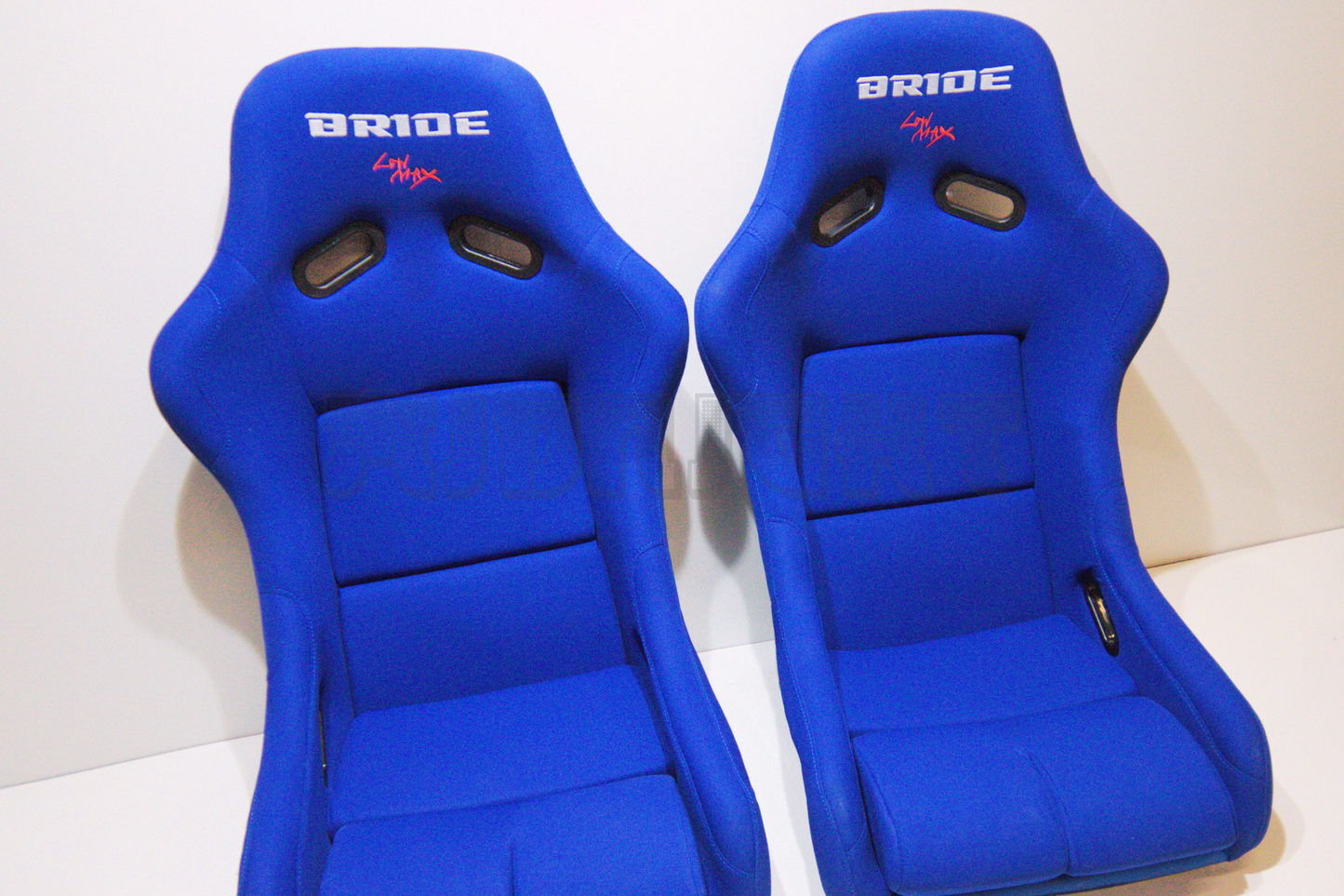 Bride VIOS III Style Blue Fabric Black Fixed Back Bucket Seat XL