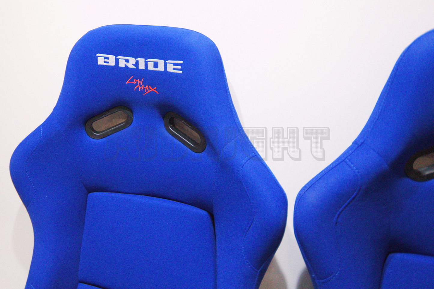 Bride VIOS III Style Blue Fabric Black Fixed Back Bucket Seat XL