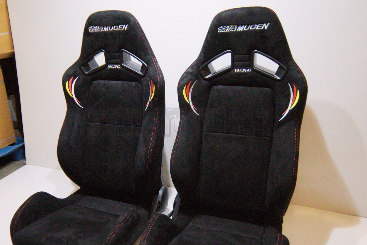 Recaro Mugen MS-7 Style Black Suede Alcantara Reclinable Bucket Seat