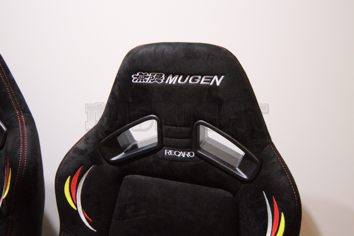 Recaro Mugen MS-7 Style Black Suede Alcantara Reclinable Bucket Seat