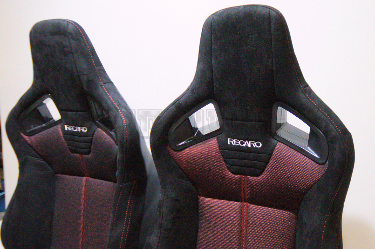 Recaro SR7 Style Red Suede Alcantara Reclinable Bucket Seat