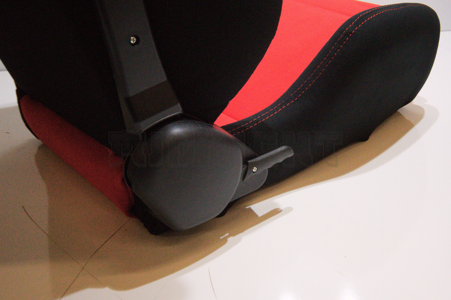Recaro SR3 Type R Style Black & Red Fabric Reclinable Bucket Seat