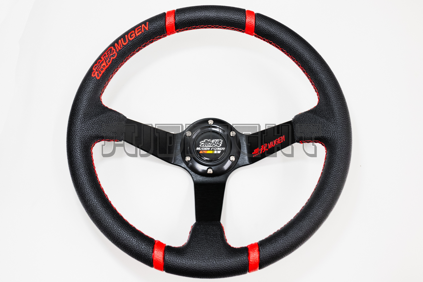 Mugen Power Style Faux Leather Steering Wheel