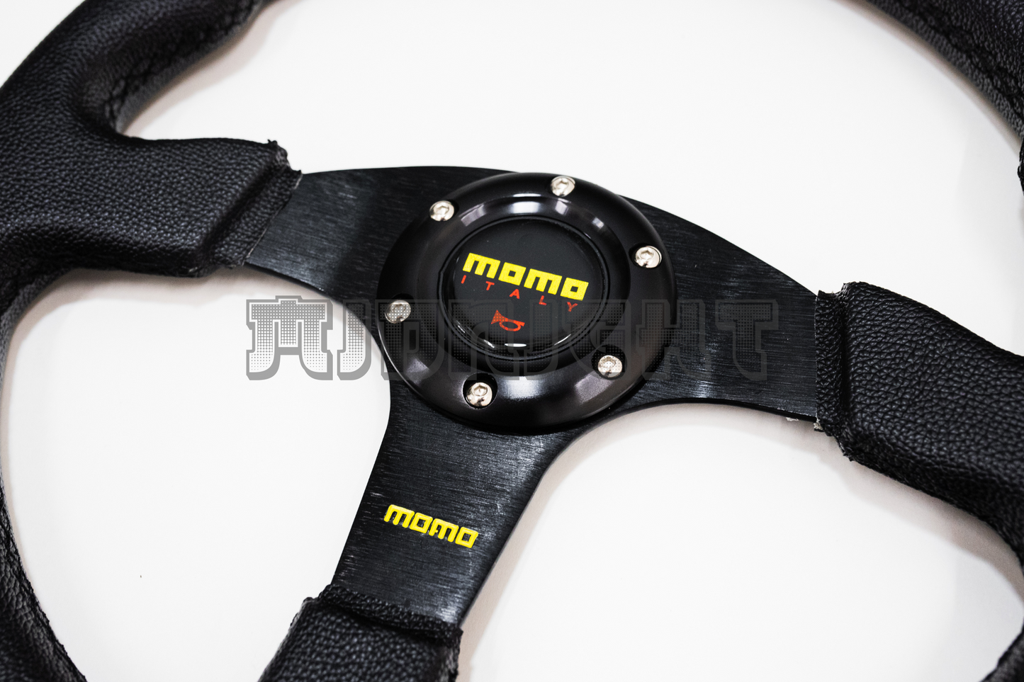 MOMO MOD 08 Style 350mm Faux Leather Steering Wheel