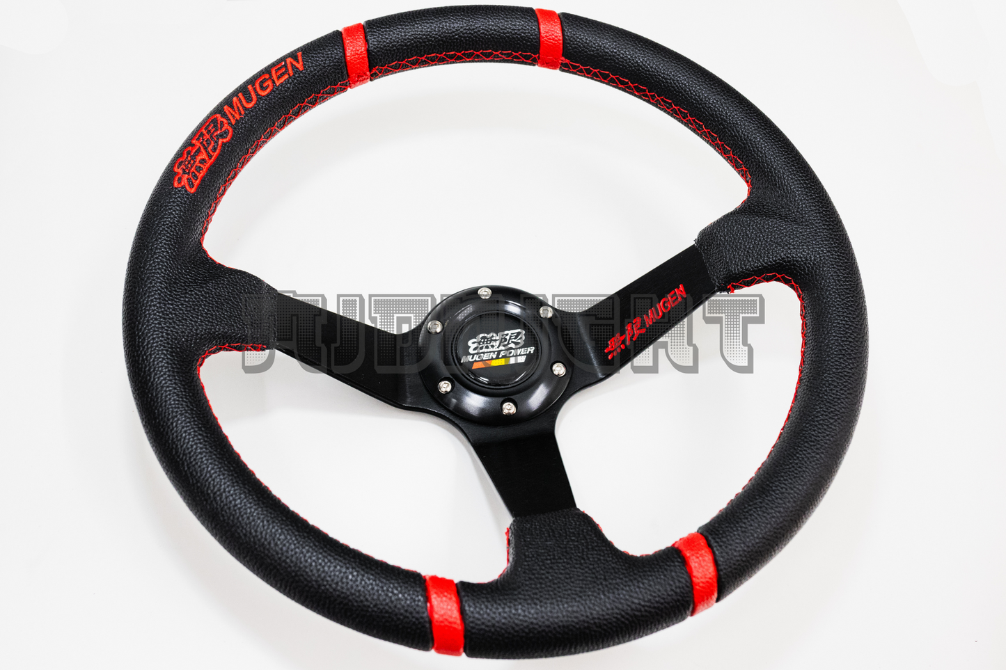 Mugen Power Style Faux Leather Steering Wheel