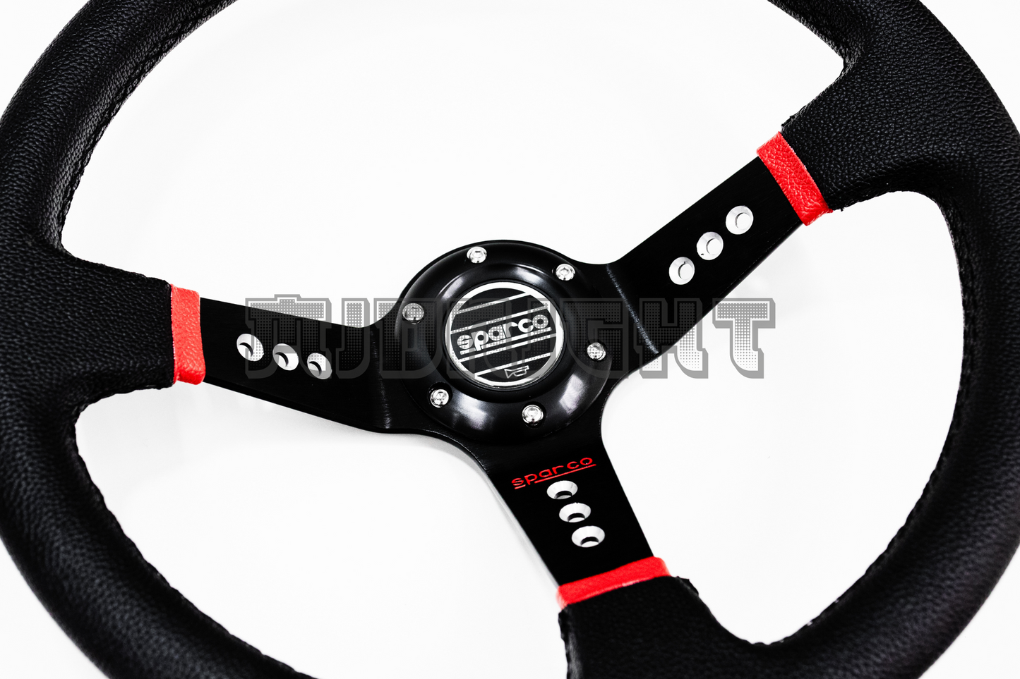 SPARCO L777 Style 350mm Black Faux Leather Steering Wheel
