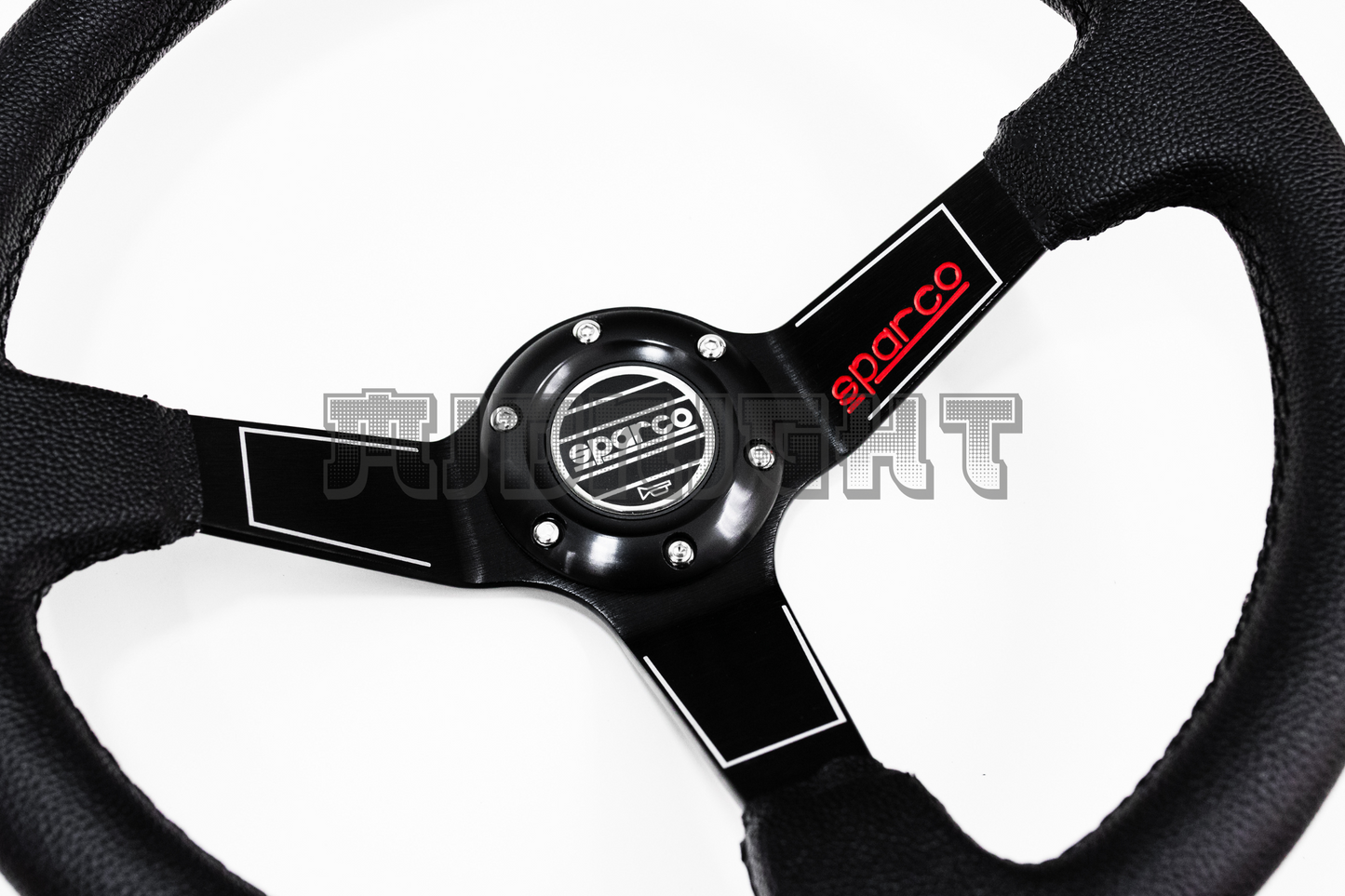 SPARCO L575 Style 350mm Black Faux Leather Steering Wheel