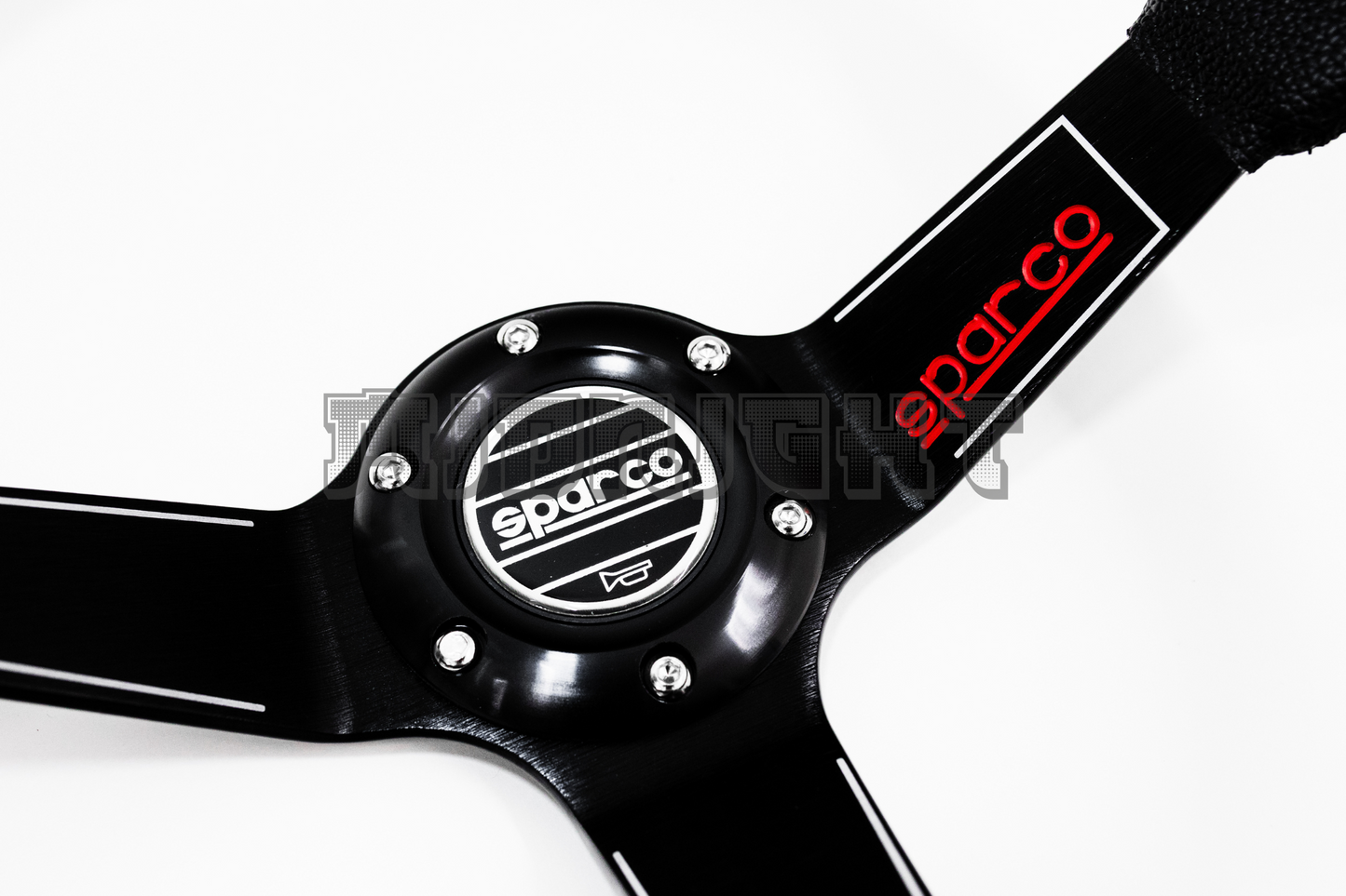 SPARCO L575 Style 350mm Black Faux Leather Steering Wheel