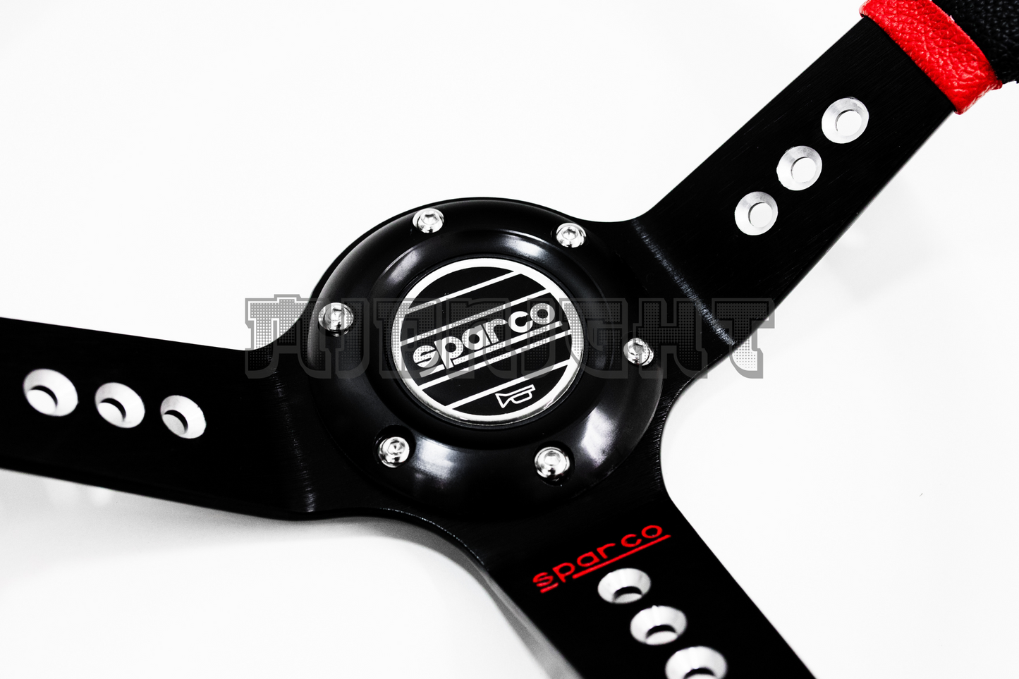 SPARCO L777 Style 350mm Black Faux Leather Steering Wheel