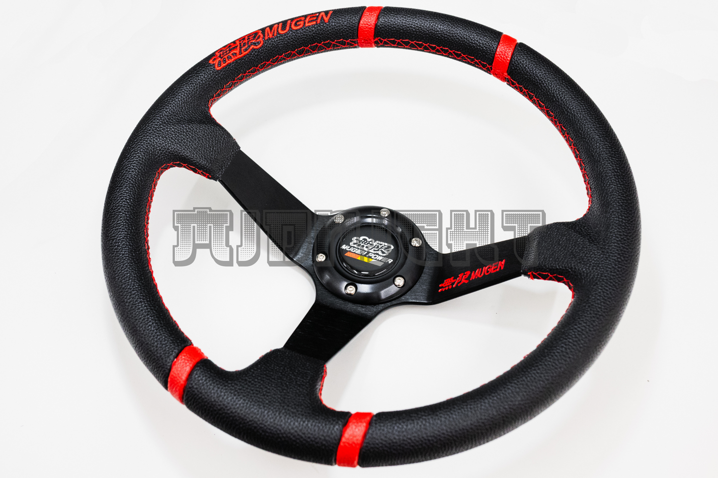 Mugen Power Style Faux Leather Steering Wheel