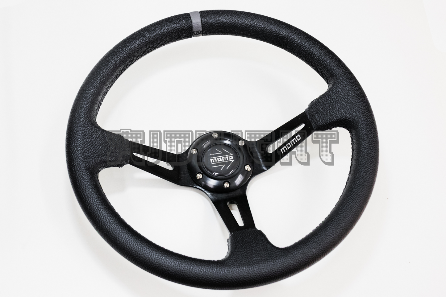 MOMO MOD 08 Style 350mm Faux Leather Steering Wheel