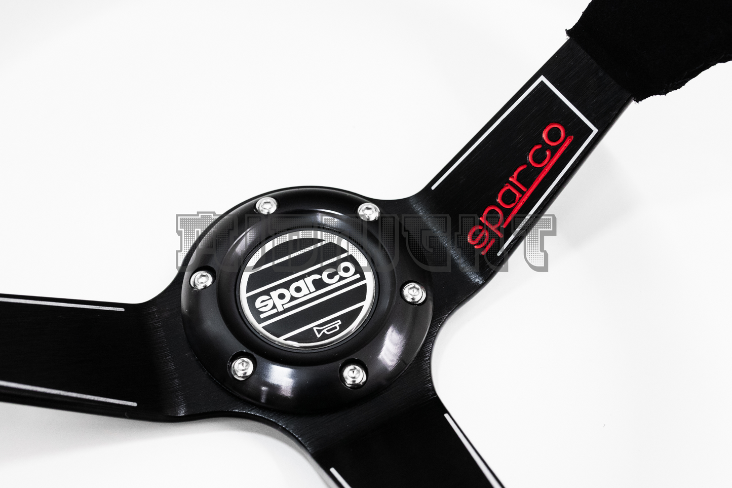 SPARCO L575 Style 350mm Black Alcantara Suede Steering Wheel