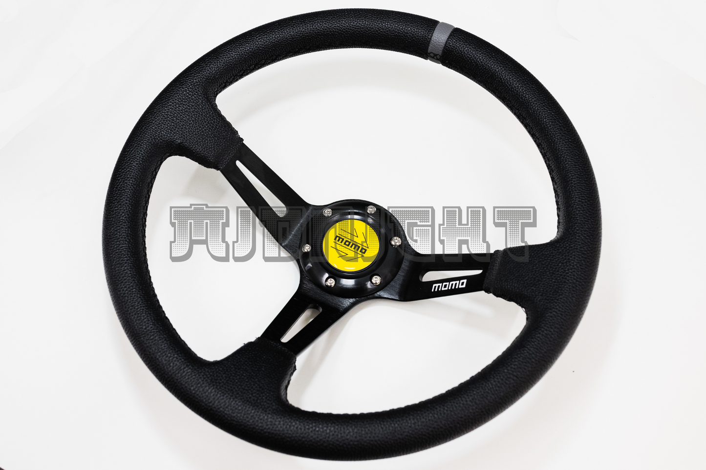 MOMO MOD 08 Style 350mm Faux Leather Steering Wheel