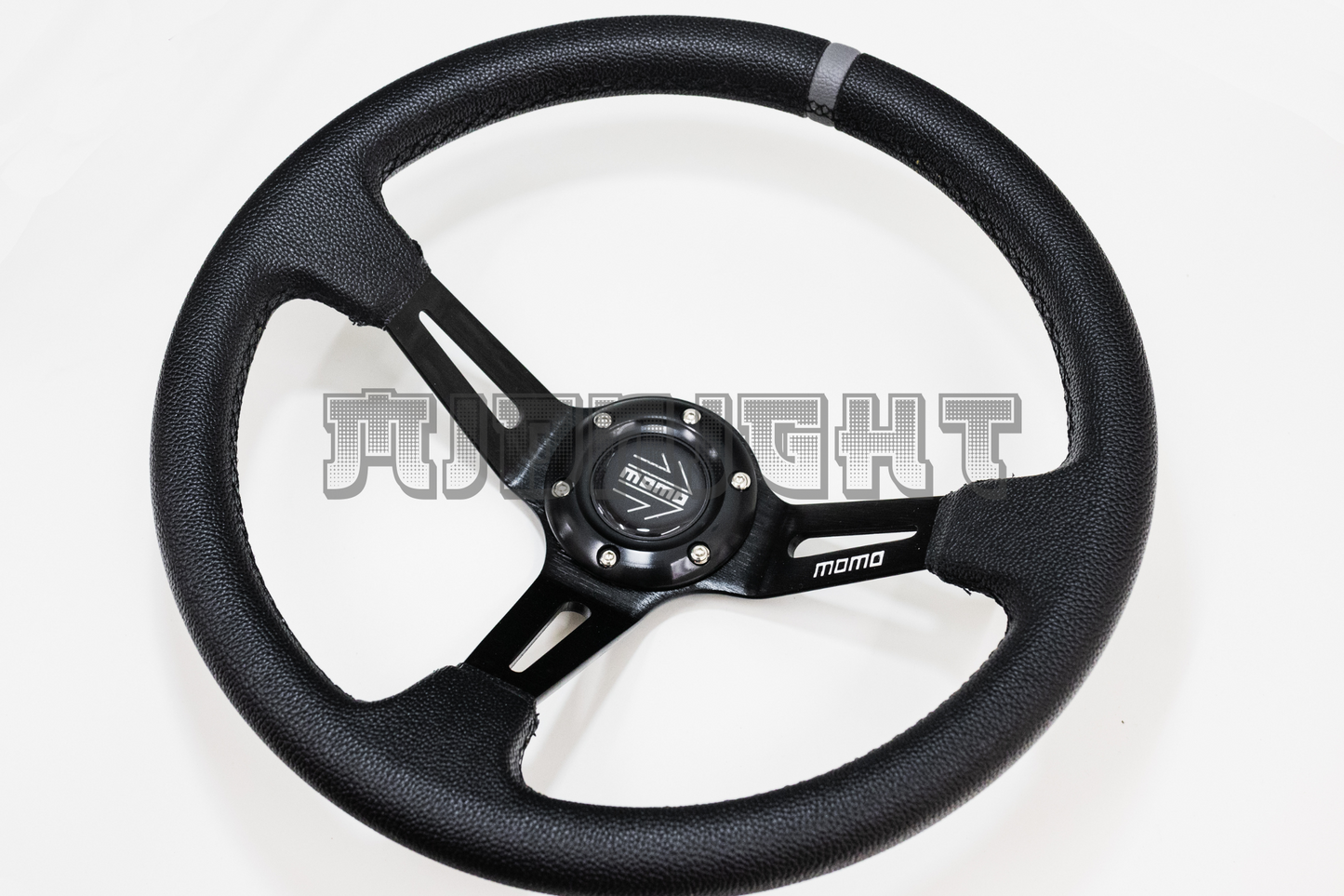 MOMO MOD 08 Style 350mm Faux Leather Steering Wheel
