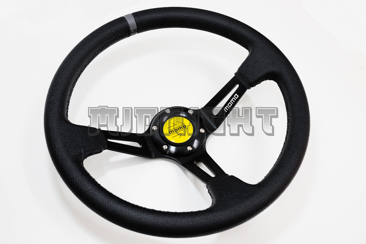 MOMO MOD 08 Style 350mm Faux Leather Steering Wheel