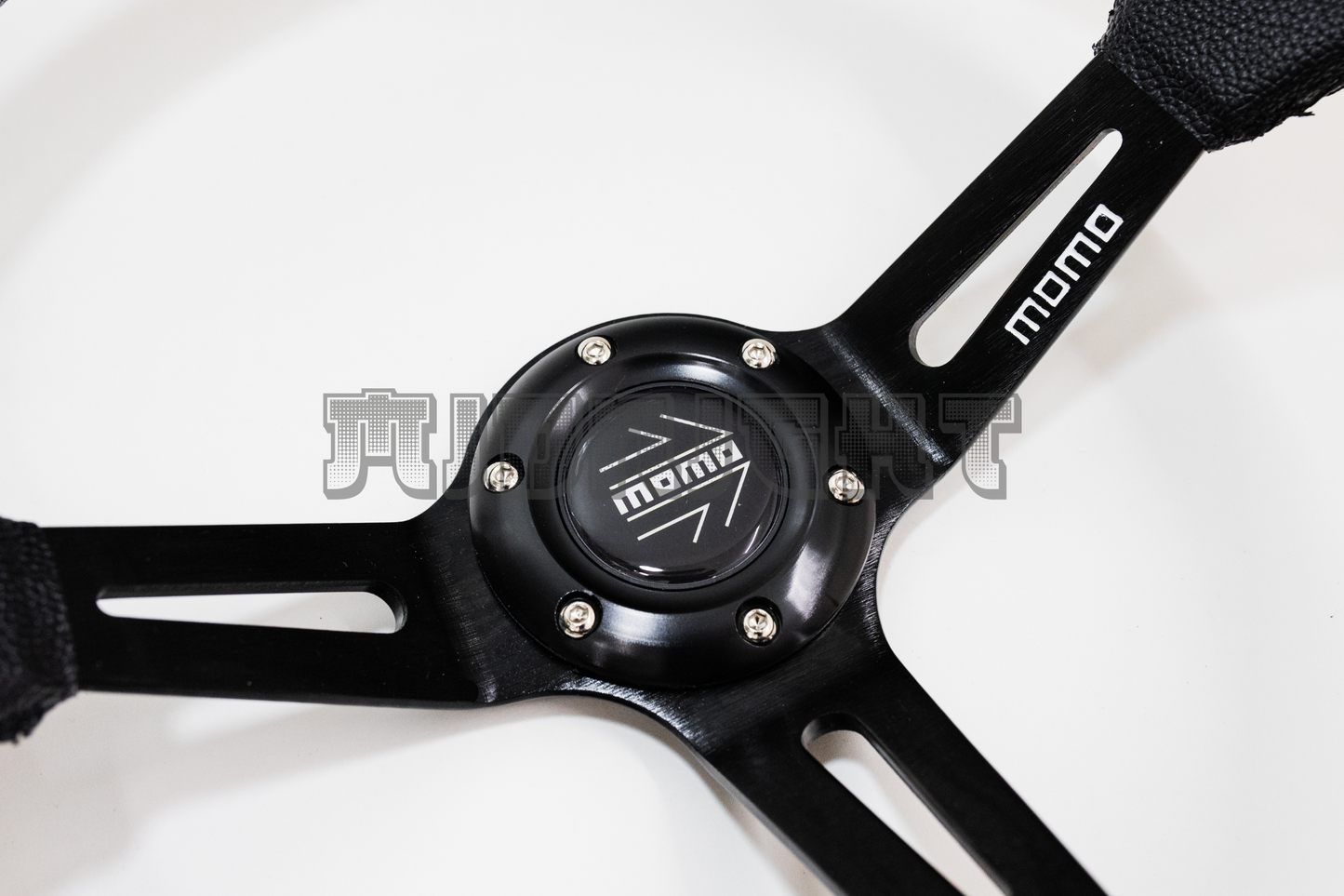 MOMO MOD 08 Style 350mm Faux Leather Steering Wheel
