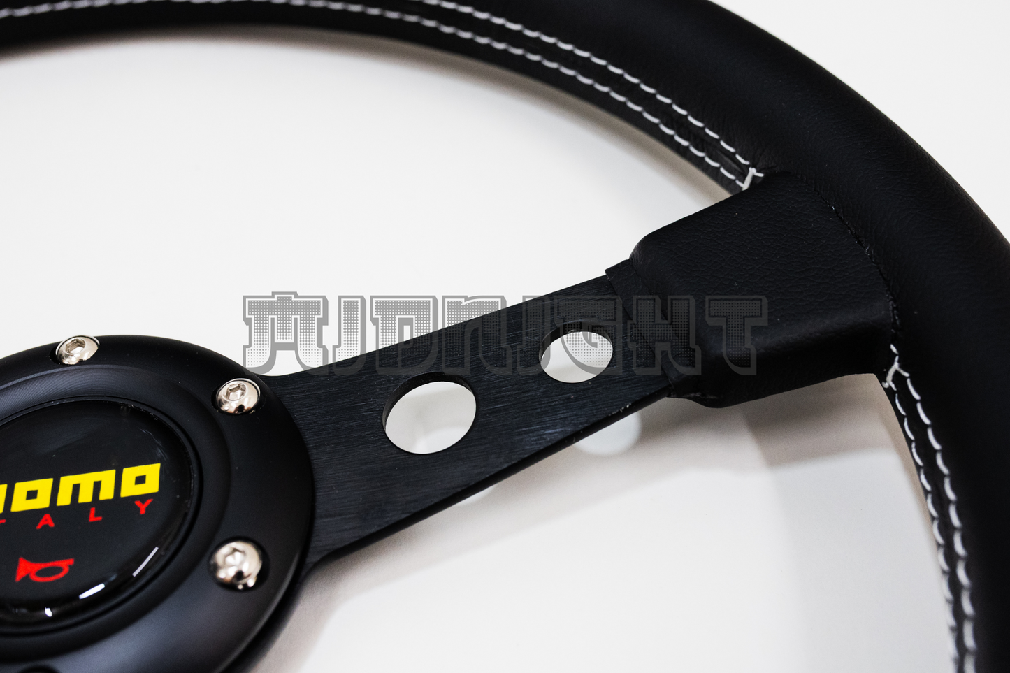 MOMO Prototipo Style Black Leather Steering Wheel