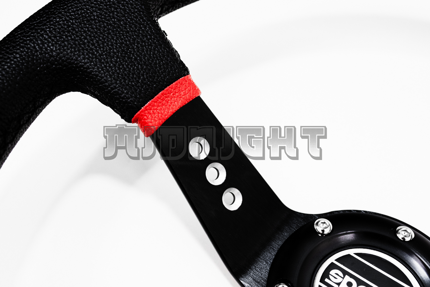 SPARCO L777 Style 350mm Black Faux Leather Steering Wheel