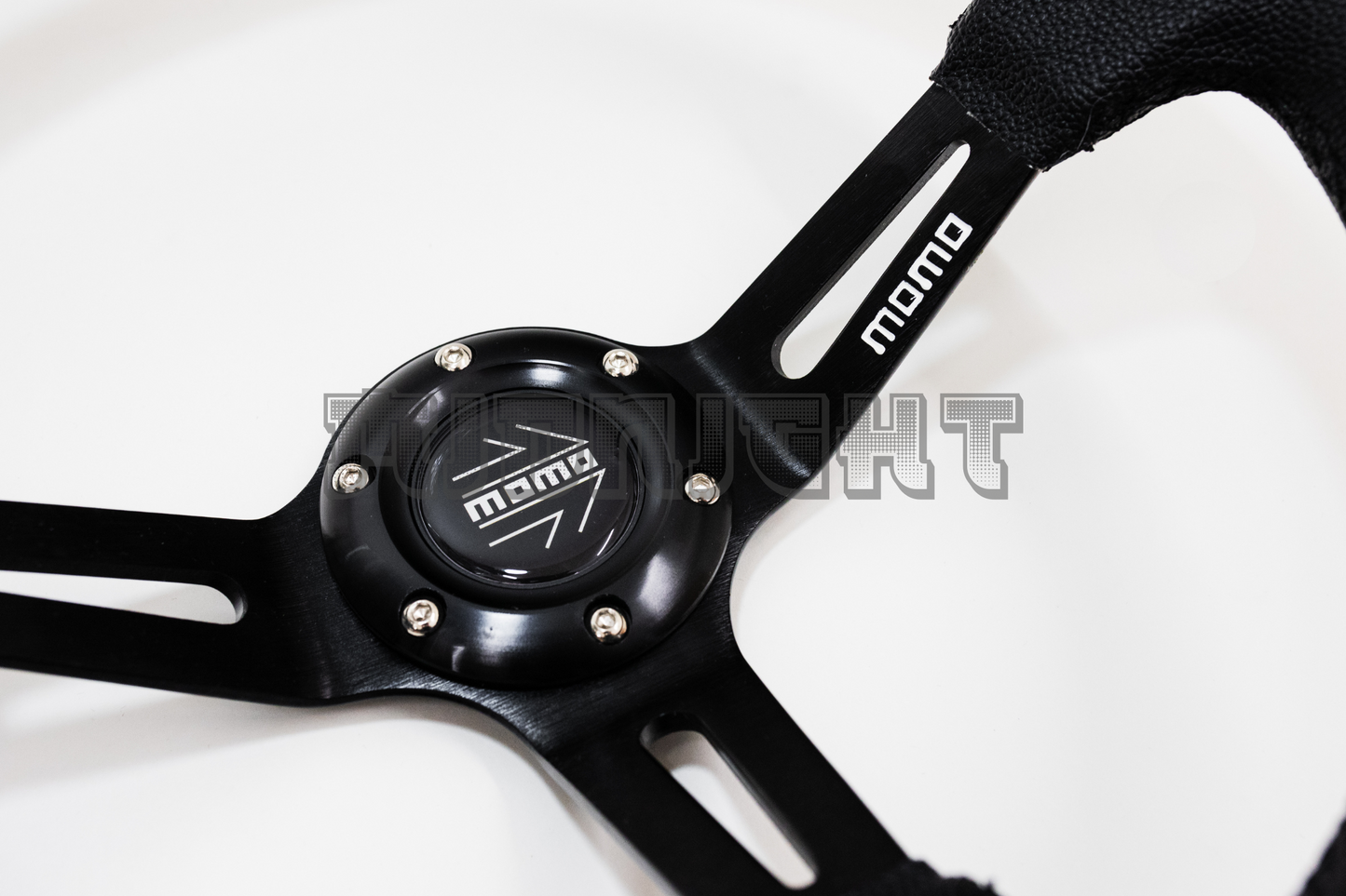 MOMO MOD 08 Style 350mm Faux Leather Steering Wheel