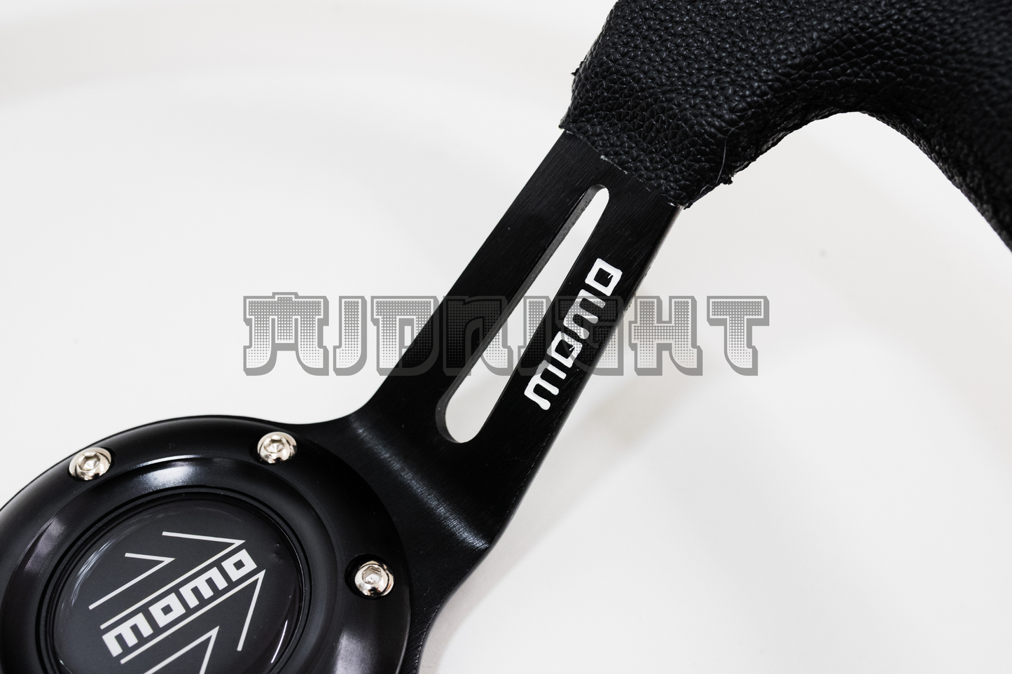 MOMO MOD 08 Style 350mm Faux Leather Steering Wheel