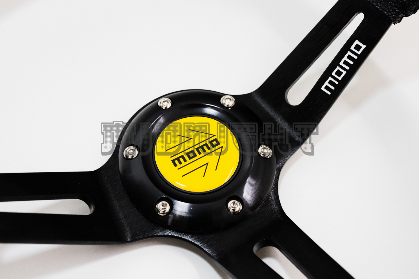 MOMO MOD 08 Style 350mm Faux Leather Steering Wheel