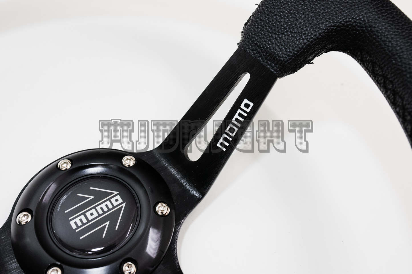 MOMO MOD 08 Style 350mm Faux Leather Steering Wheel