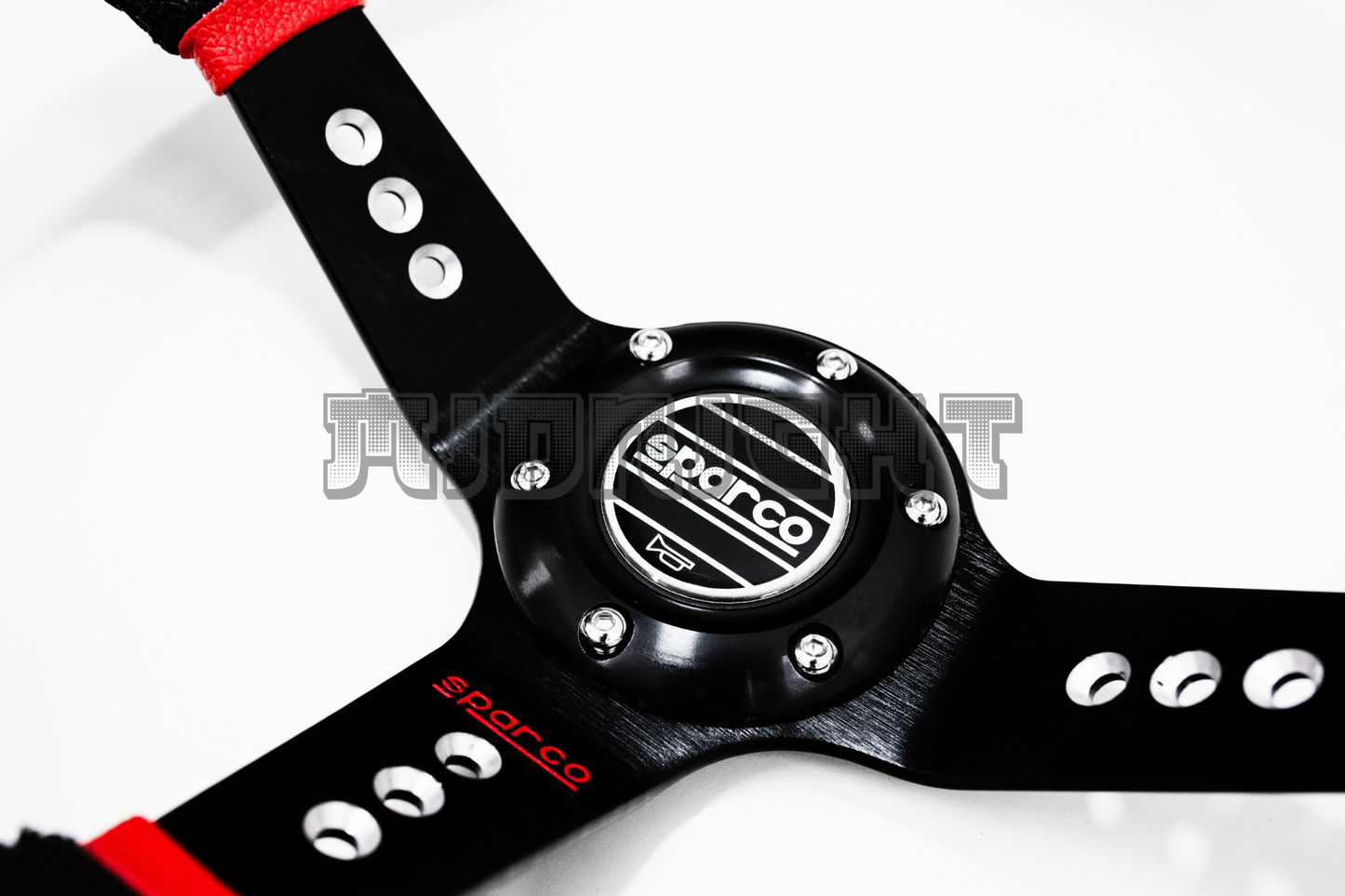 SPARCO L777 Style 350mm Black Faux Leather Steering Wheel