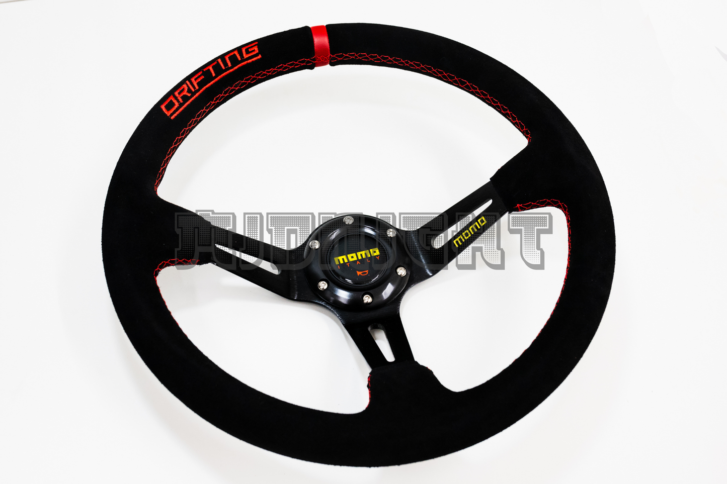 MOMO MOD 08 Style Black Alcantara Suede Steering Wheel