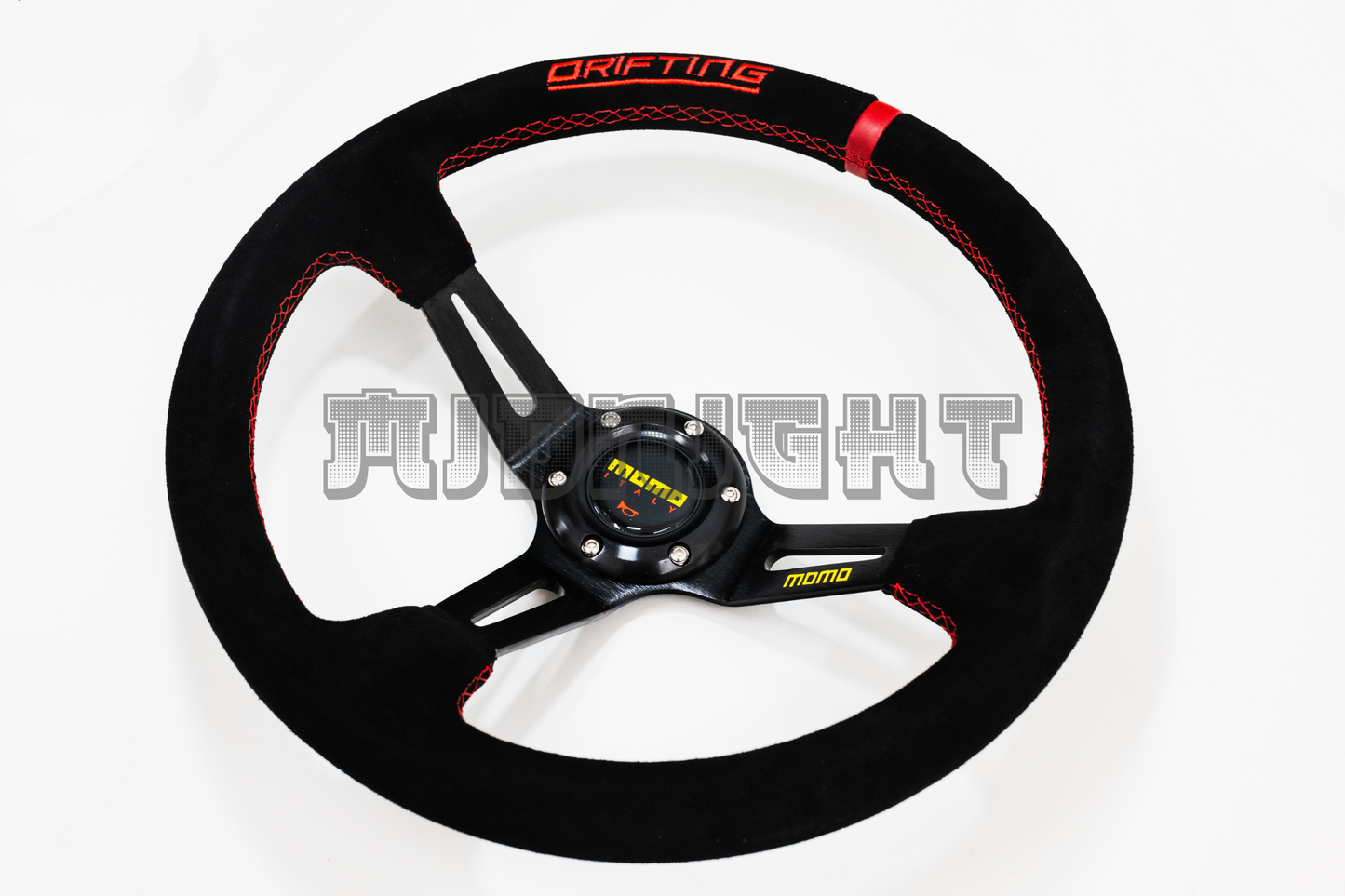 MOMO MOD 08 Style Black Alcantara Suede Steering Wheel