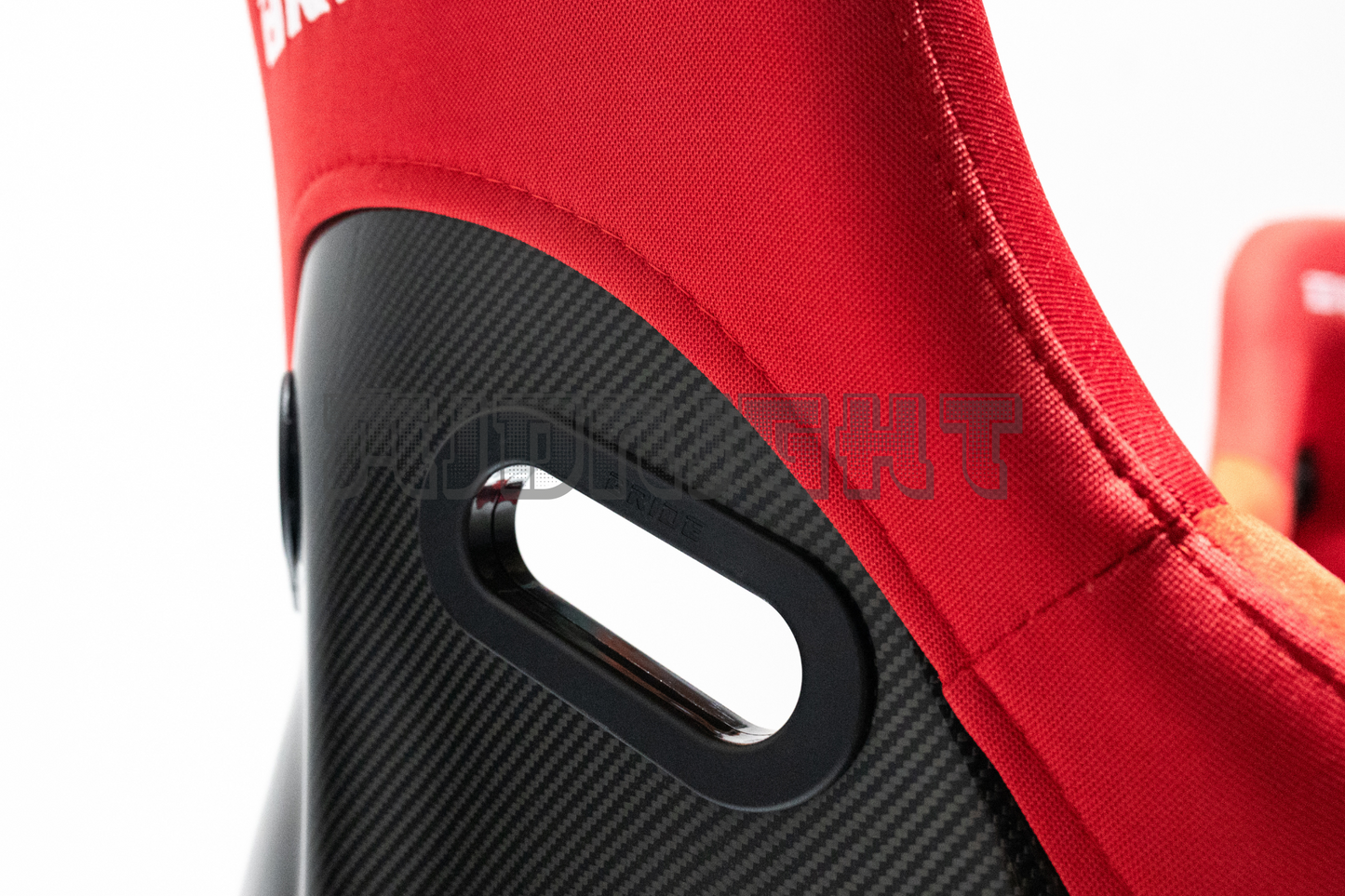 Bride VIOS III Style Carbon Fiber Fixed Back Red Bucket Seat