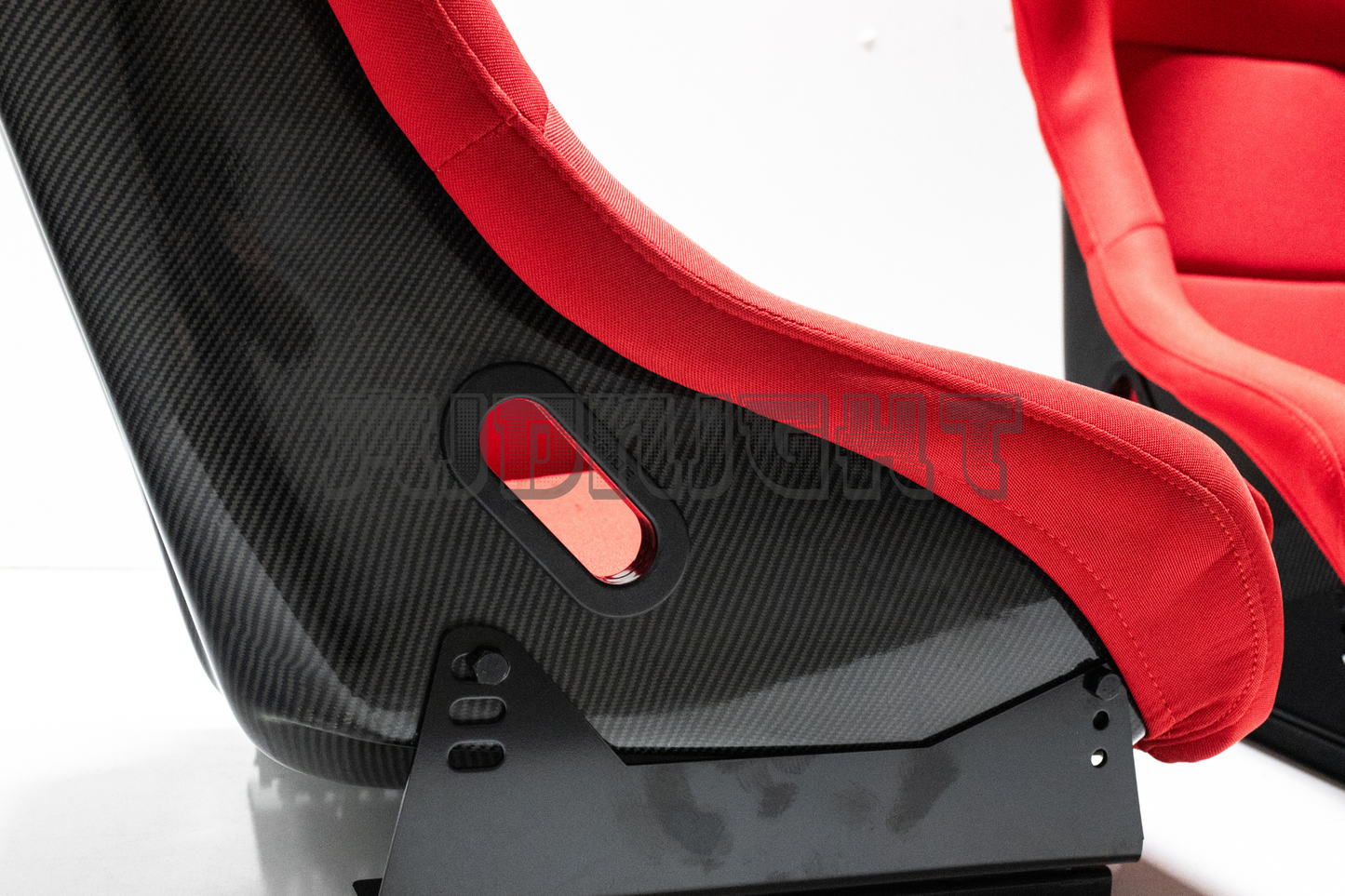 Bride VIOS III Style Carbon Fiber Fixed Back Red Bucket Seat