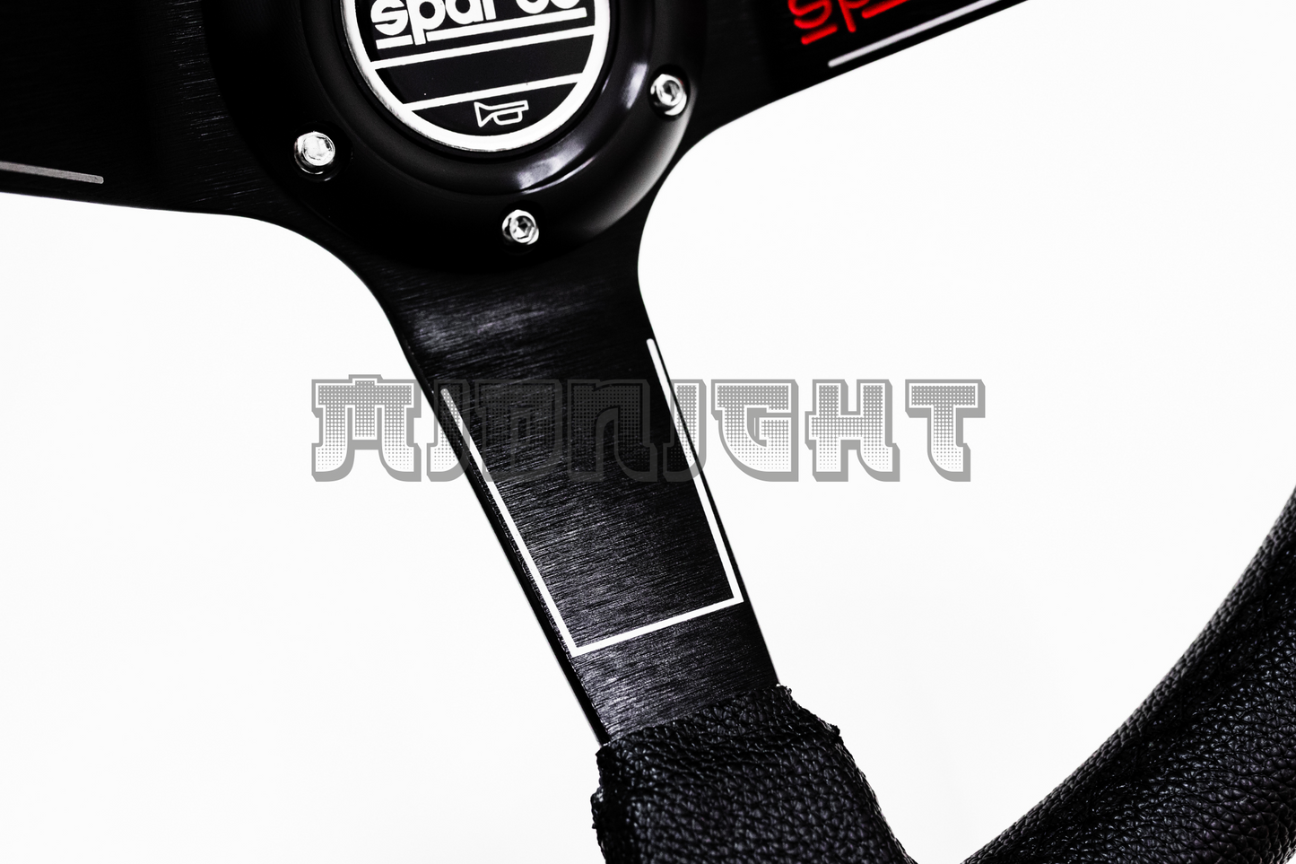 SPARCO L575 Style 350mm Black Faux Leather Steering Wheel