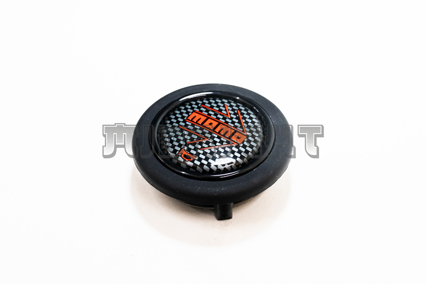MOMO Carbon Red Horn Button
