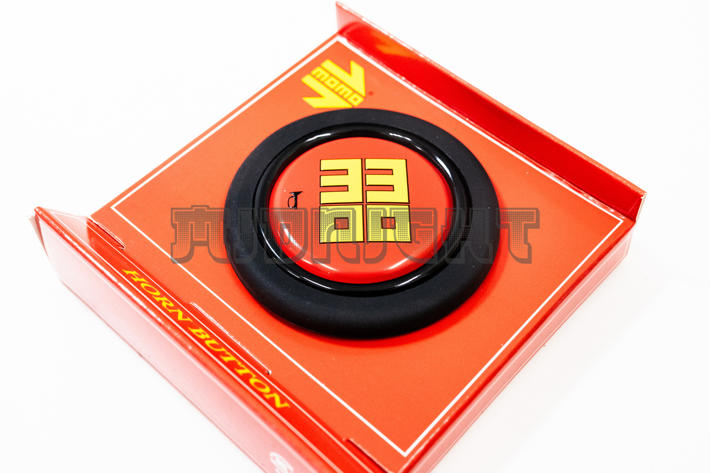 MOMO Vintage Red Horn Button