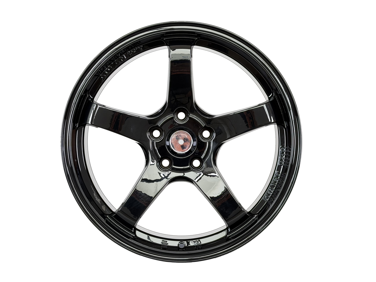 18" Black Advan Style Wheels Set of 4 18x8.5 +35 5x112