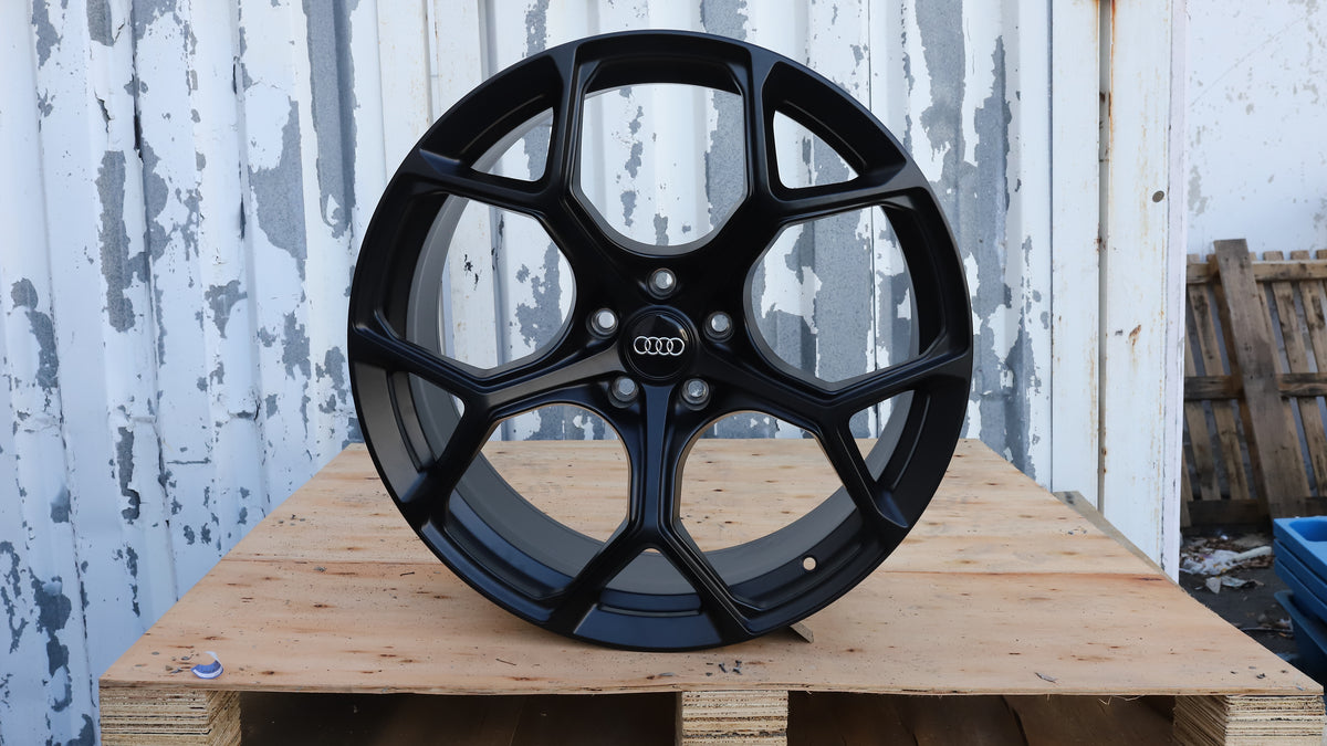 20" Matte Black Audi RS Style Wheels Set of 4 20x9 +30 5x112