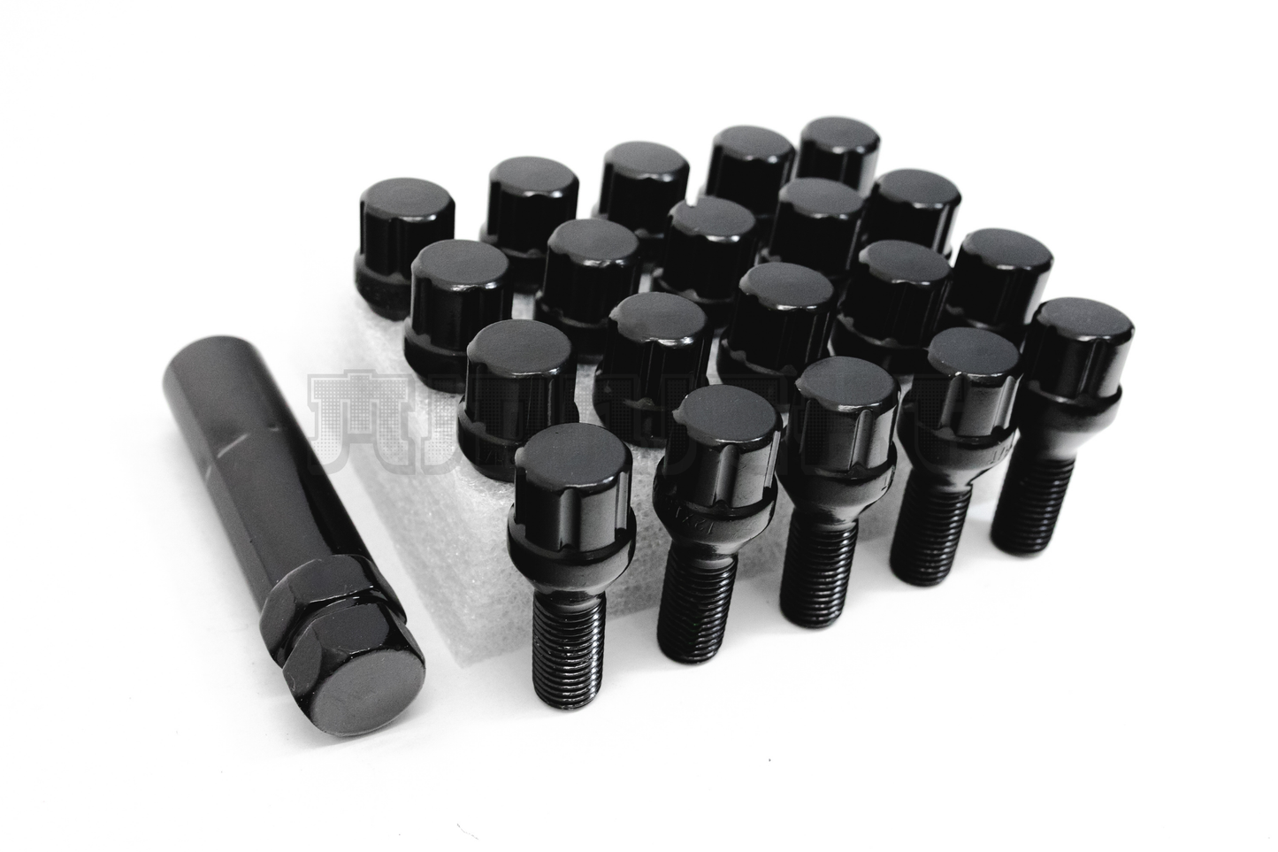 20x Black Spline Lug Bolts 12x1.5 For BMW M3 M5 335 135 E46 F10 F30 E36 + Key