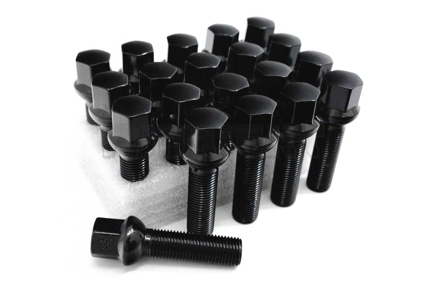 20x Black 14x1.5 Ball Seat Wheel Lug Bolts 45mm Shank Fit Mercedes Stock Wheels