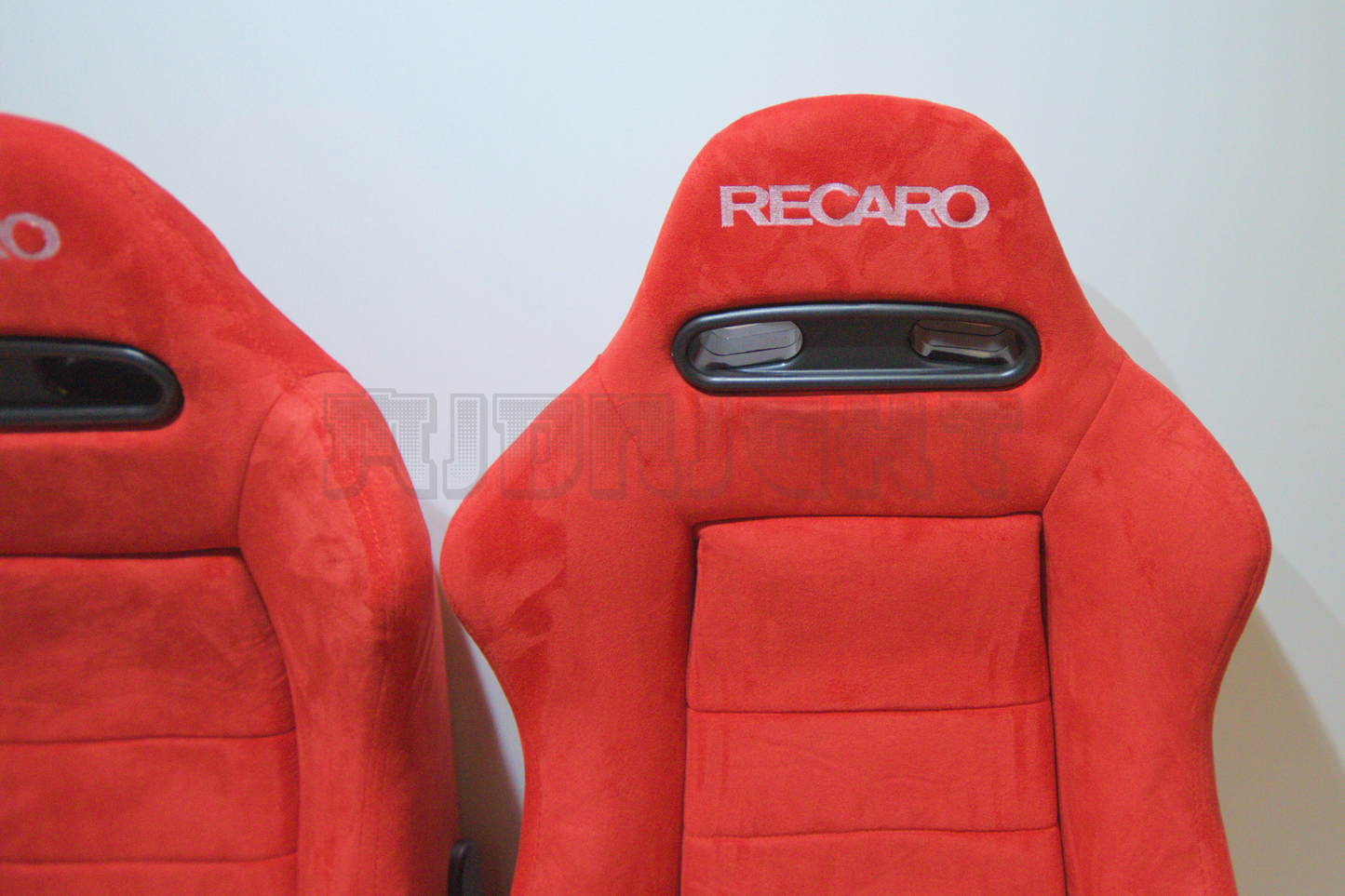 Recaro SR3 Style Red Suede Alcantara Reclinable Bucket Seat