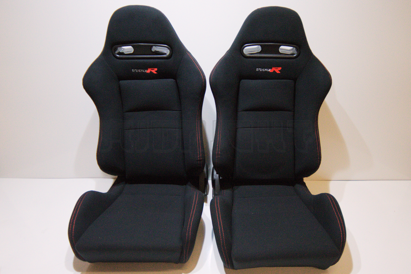 Recaro SR3 Type R Style Black Fabric Reclinable Bucket Seat
