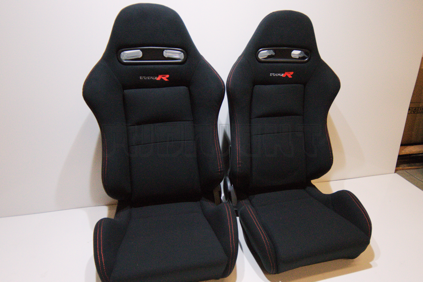 Recaro SR3 Type R Style Black Fabric Reclinable Bucket Seat