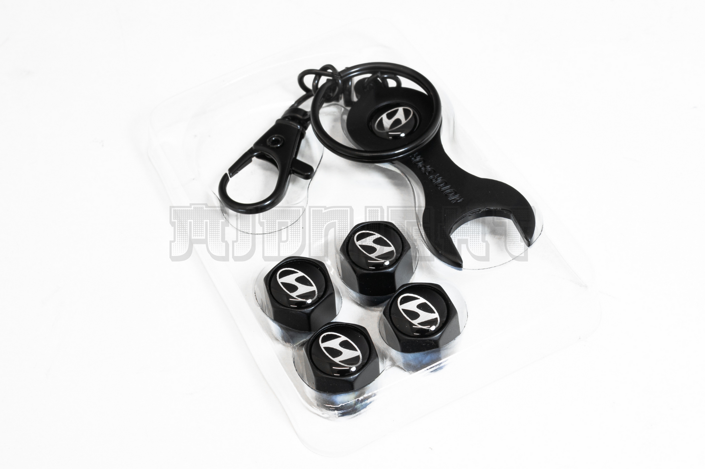 Hyundai Valve Stem Caps With Wrench Keychain