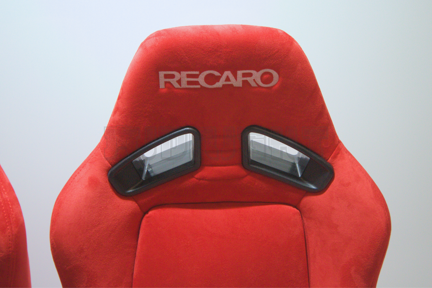 Recaro MS-7 Style Red Suede Alcantara Reclinable Bucket Seat