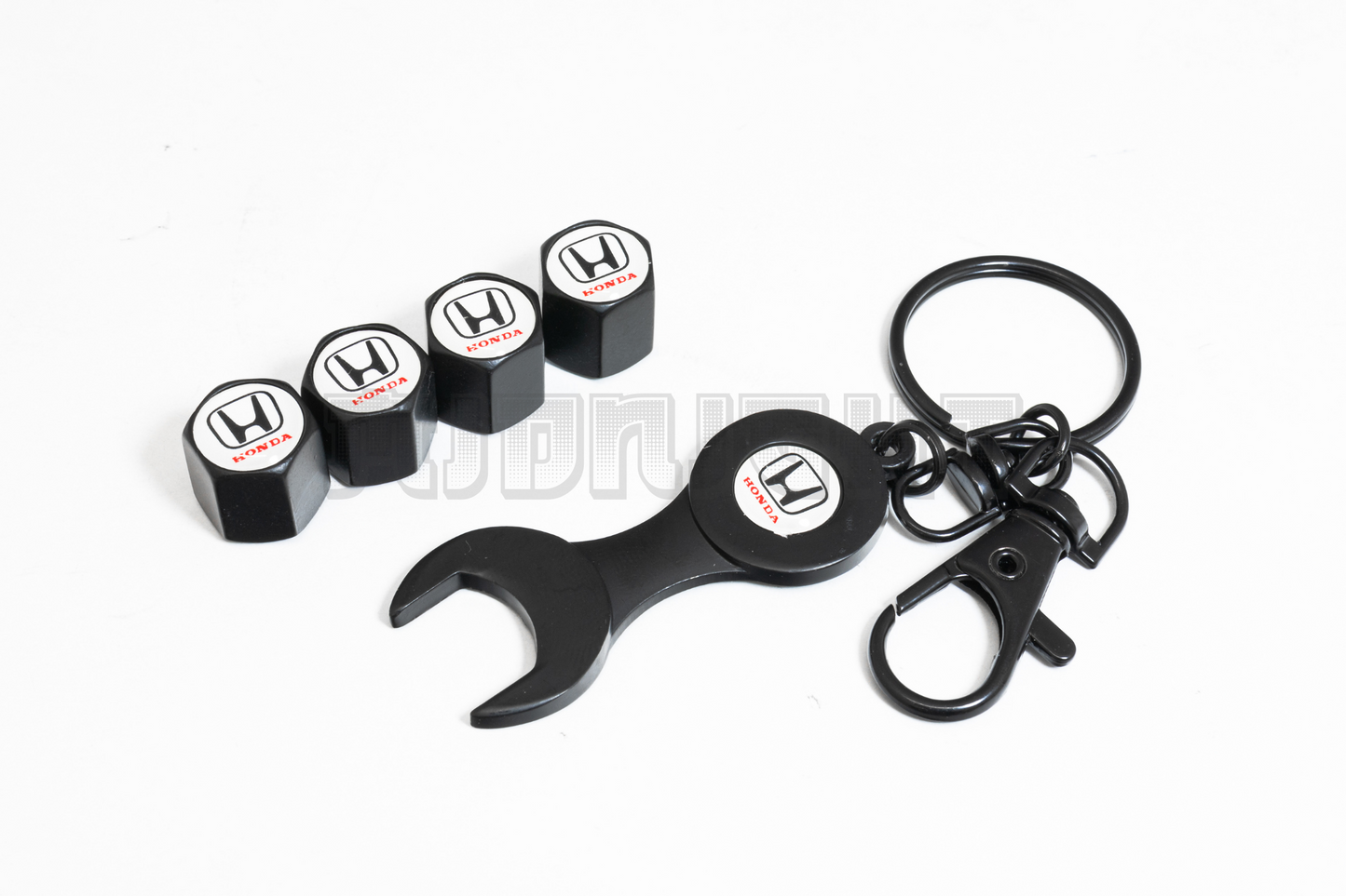Honda Valve Stem Caps With Wrench Keychain