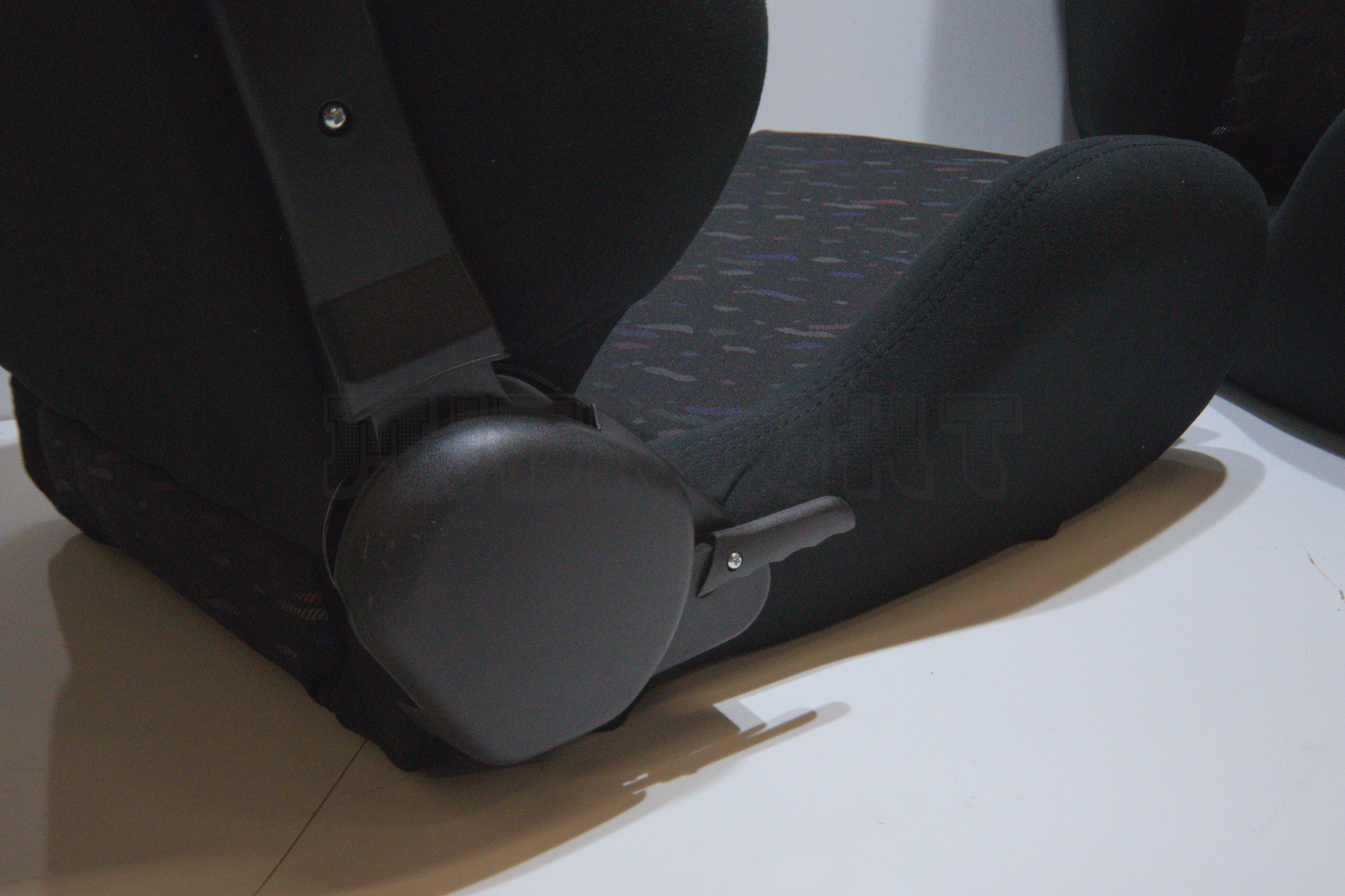 Recaro SR3 Confetti Style Black Fabric Reclinable Bucket Seat
