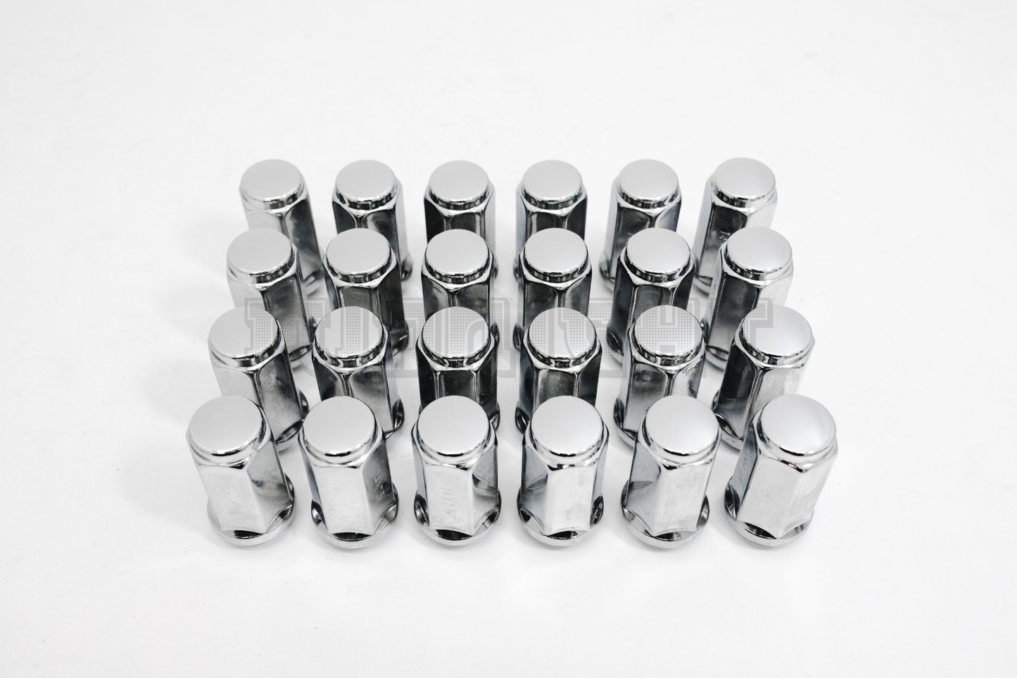 24x Chrome 14x1.5 Bulge Acorn Lug Nuts 1.75" For Chevy GMC Silverado Sierra 1500