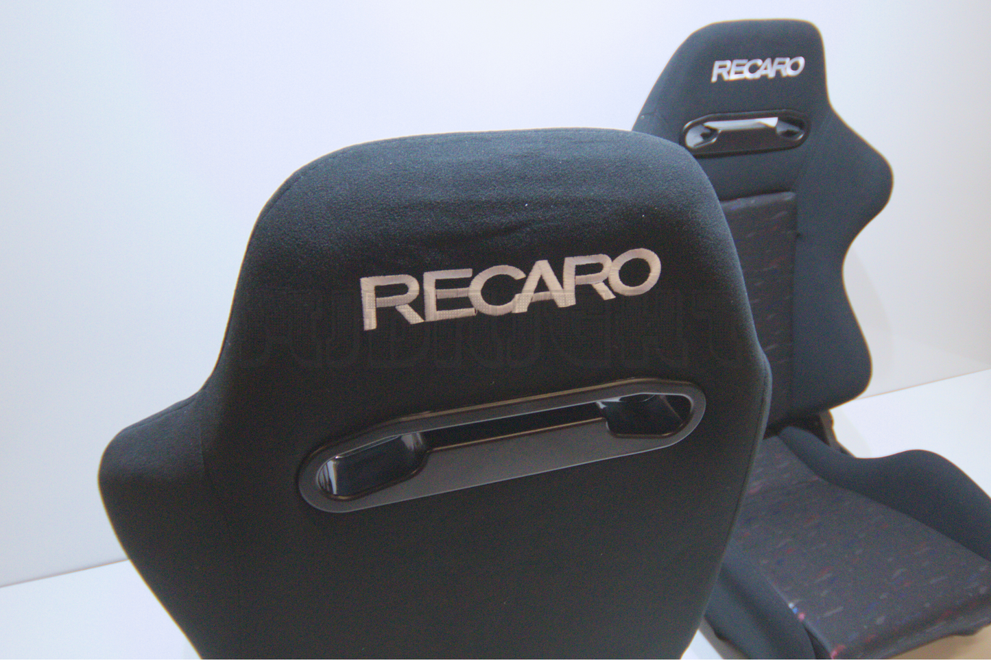 Recaro SR3 Confetti Style Black Fabric Reclinable Bucket Seat